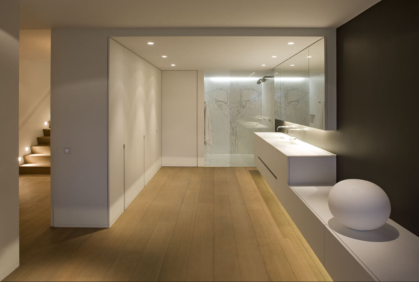Design badkamer met parket